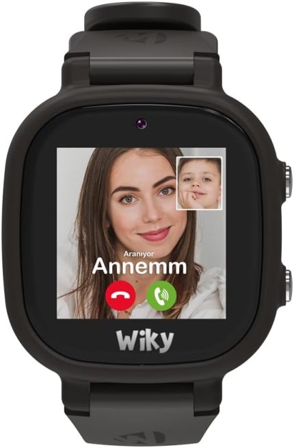 Watch 5E eSim'li Akıllı Çocuk Saati Görüntülü ve Sesli Arama, GPS, SOS, Konum Takibi (Turkcell eSIM) - Siyah (Siyah)
