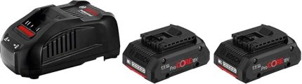 Professional 18V Sistem Batarya Başlangıç Seti 2x ProCore18V 4,0Ah pil+GAL 1880 CV hızlı şarj cihazı, kutuda)