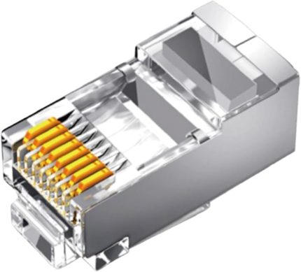 Cat6 Metal RJ45 Jack 8P8C Ethernet Konnektörü Altın Kaplama 102 Adet