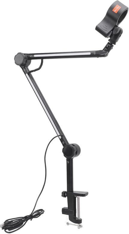 Oyun, Yayın, Podcast, Yayıncılık Ve Kayıt Için Büyük Sönümleme Düğmesi, Metal Kol Standı, 22 Renk Modu Ve RGB Ortam Sahip RGB Mikrofon Kol Standı