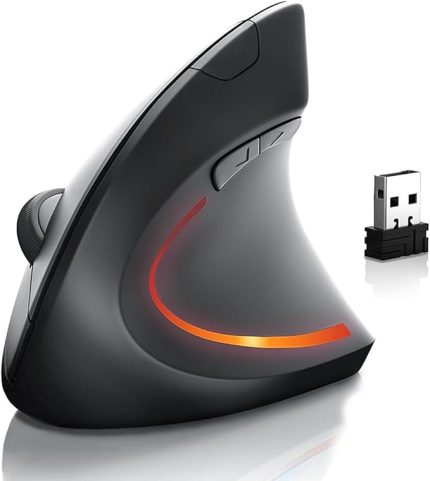Optik Ergonomik Dikey Mouse 1600 DPI Dizüstü, Masaüstü, Yoğun kullanım