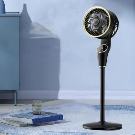 90cm Ultra Sessiz Ayaklı Vantilatör Uzaktan Kumandalı 360 Denerece Dönüş, Dijital Ekranlı Ayarlanabilir 3 Farklı Boy Masaüstü Veya Zeminde Kullanım CVR-MX45 (Siyah)