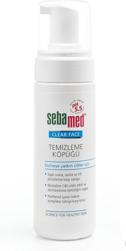 Sivilceye Yatkın Yağlı Ciltler İçin Etkili Siyah Nokta Karşıtı Yüz Temizleme Köpüğü 150 ml