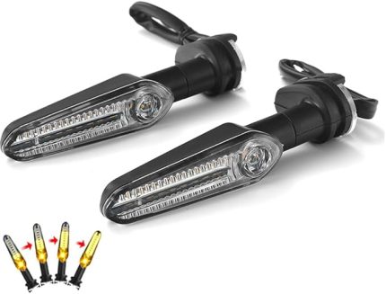 LDE motosiklet modifiye gösterge ışığı MT07 Tenere 700 XJ6 FZ6 MT09 Tracer 900 MT10 MT03 FZ25 flaşör dönüş sinyali yükseltmesi, bir çift akan su lambası için uygundur