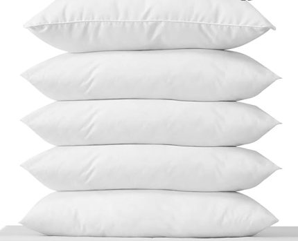 ÇEYİZ 5 Adet 50 * 70 Pamuklu Beyaz Iç Yastık Kılıfı Fermuarlı