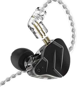ZSN PRO X 1DD+1BA Dinamik Sürücü Dengeli Armatür Hibrid Kulaklık, HiFi DJ Monito Koşu Spor Gürültü Engelleme, Metal, 2PIN Çıkarılabilir Kablo (Mikrofon ile Siyah) - Görsel 2