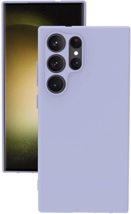 Galaxy S23 Ultra İle Uyumlu Kılıf kamera korumalı silikon zore biye Arka Kapak Lila