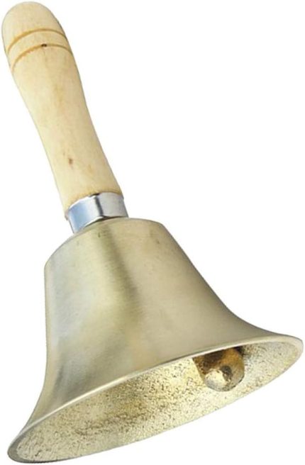 Bakır El Çan Okulu Yüksek Sesle Çağrı Zili Servis Bell Akşam Yemeği Çağrısı, Altın