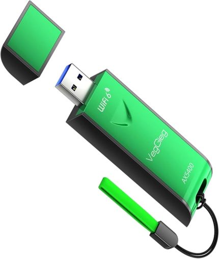 5400 Mbps 2.4GHz/5Ghz/6GHz Tri Band Alıcı Verici USB Wifi 6 Adaptör