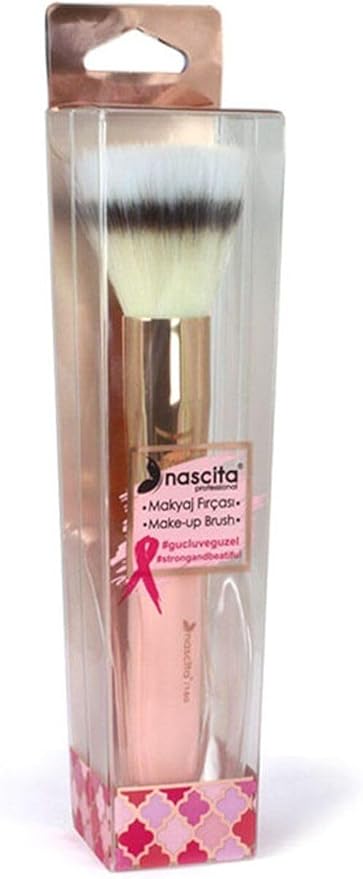 Pembe, Duo Fibre Makyaj Fırçası,