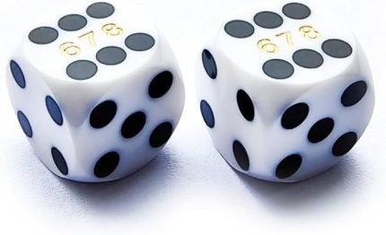 Dice Professional Small Precision Dice 12.7mm (1/2 inch) with Random Serial Number, Mini Precision Cut Dice 12.7MM Opaque White