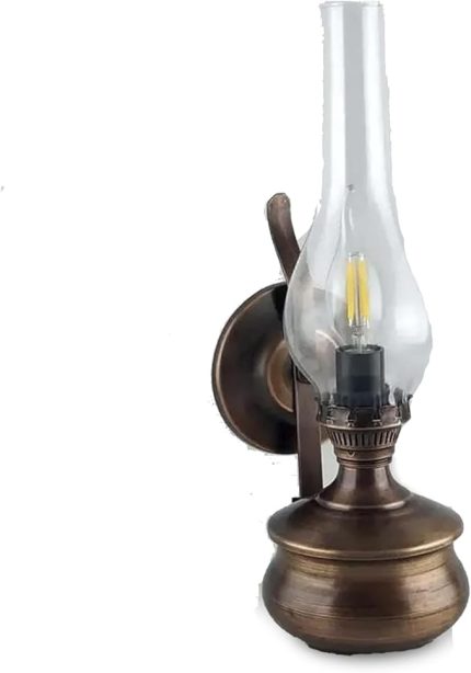 Eskitme Gaz Lambası Aplik Aydınlatma (Bakır)