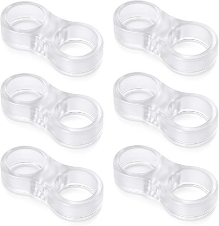 HOME Plastik Kapı Kolu Stoperi, Kapı Arkası Duvar Koruyucu Tampon, Silikon Durdurucu, Pencere Kolu Stoperi (6 ADET)