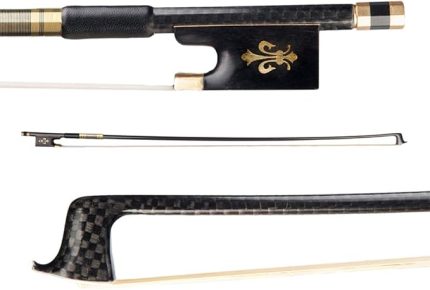 4/4 Keman Keman Yay Karbon Fiber Yuvarlak Çubuk Abanoz Kurbağa Atkuyruğu Saç İyi Dengelenmiş