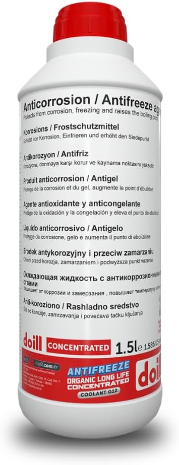 - Saf 1.5 Litre Kırmızı Organik Antifriz - G12 (Üretim Yılı: 2025)