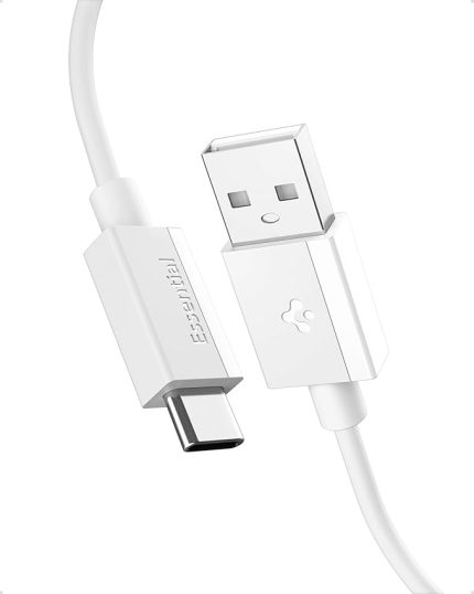 USB-A to USB-C 1 Metre Kablo 60W Güç/Hızlı Şarj / 480 Mbps Data Aktarım Hızı Type-C Ekstra Dayanıklı White - ACA08715