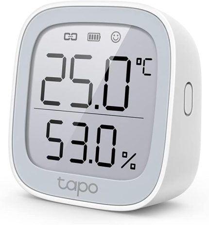 Tapo T315, Akıllı Sıcaklık ve Nem Monitörü, Ücretsiz Veri Depolama, LCD Ekran, Gerçek Zamanlı Bildirimler, Pil Dahildir, Alexa ve Google Home ile Çalışır, Tapo Hub Gereklidir Ayrıca Satılır