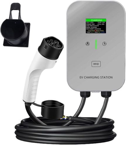 Elektrikli Araç Şarj Cihazı 7KW 8-32A Ev ve Şeyahat Kablosuyla Taşınabilir Elektrikli Araç Şarj Cihazı 5M 16A Renkli (Yeniden yükleme versiyonu - kart gerekmez)