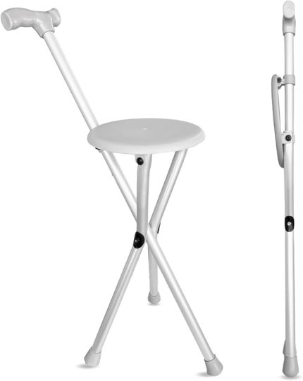 Baston Katlanabilir Oturaklı Yürüyüş Bastonu Yüksek Kalite Oturaklı Baston