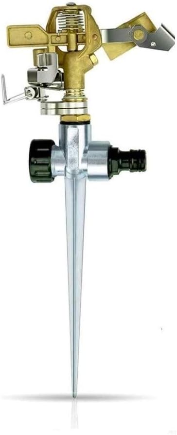 Bahçe Sulama Makinesi Darbe, 360 Derece Sağlam Darbeli Çim Yağmurlama Püskürtücü Metal Başak Bitki Sulama Çiçekleri Sebze