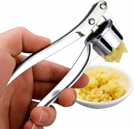 TOPTAN Çelik Sarımsak Ezici Mutfak Sarımsak Presi/Kıyma/Kırıcı İngiltere, Soyucu Sıkacağı Ağır Hizmet Sarımsak Presseri, Kullanıcı Dostu Doğrayıcı, Temizlemesi Kolay ve Dayanıklı