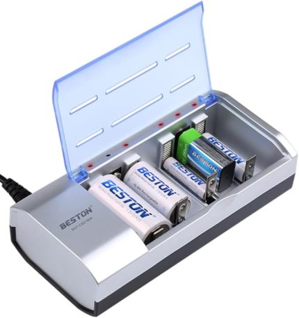 Beston (AA-AAA-C-D-9V-SC) Universal Tüm Boylar Pil Şarj Cihazı BST-C821BW