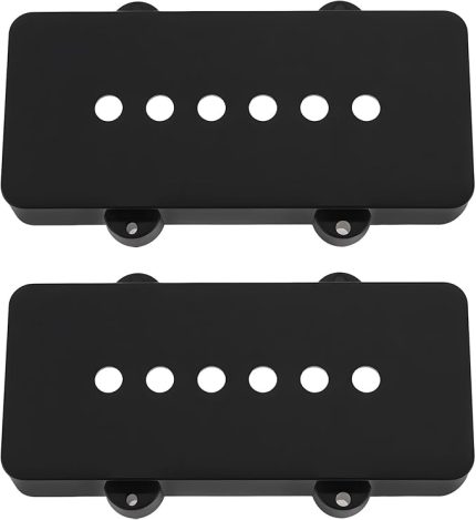 Easiyl 2 adet 51,3 mm pikap kapakları Fender Jazzmaster gitarlar ile uyumlu, siyah