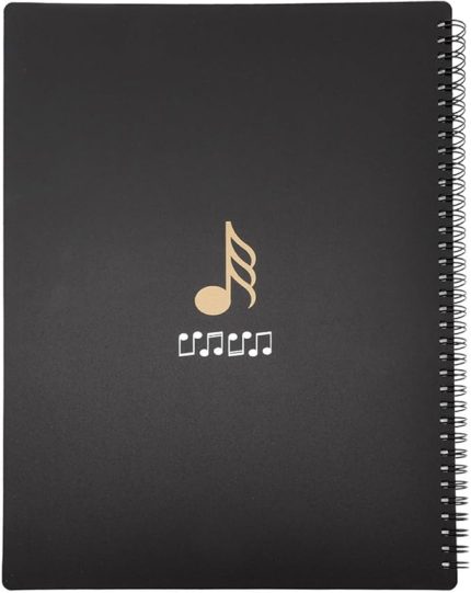 Siyah Müzik Klasörü Piyano Gitar Korolar ve Orkestralar için Pratik Belgeleri Düzenleyici