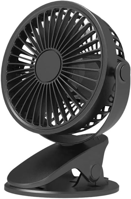 Masaüstü Şarjlı Klipsli 360 Derece Dönebilen Portatif Vantilatör Soğutucu Klima Sessiz Tutacaklı Fan