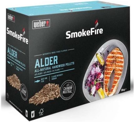 Ahşap peletler - Kızılağaç ağacı (8 kg), balık tütsülemek için mükemmel,%100 doğal ahşap pelet, AB ürünü, sürdürülebilir şekilde elde edilmiştir, FSC sertifikalı ahşap (18290), doğal
