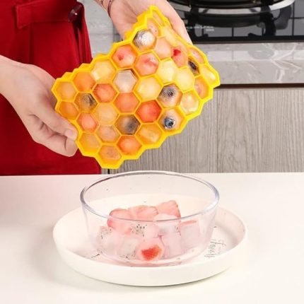 Home Pratik Petek Şeklinde Silikon Buz Kalıbı Silikon Yapışmaz Buzluk Petek Buz Küpü Asorti