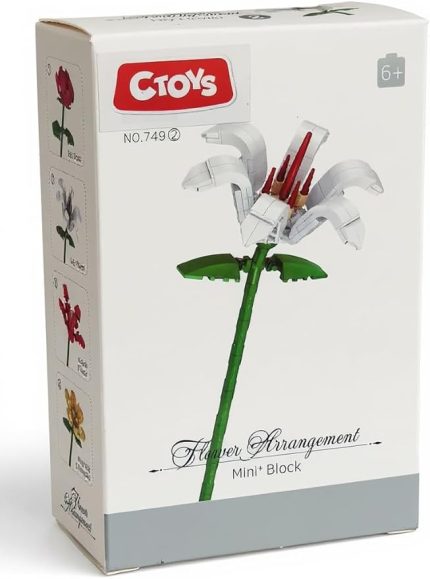 Blok Çiçek Buketi Yapım Seti | Lavanta, Gül, Ayçiçeği | Solmayan Dekoratif Hediye (8 Farklı Model) (02 ambak Çiçeği)