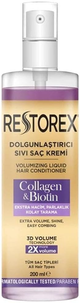 Dolgunlaştırıcı Sıvı Saç Kremi Kolajen & Biotin 200 Ml