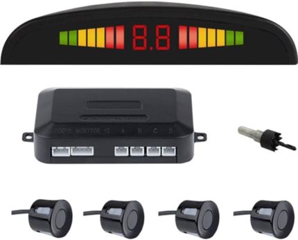 Ekranlı Araç Park Sensörü Ses Ikazlı 22 Mm Siyah Göz