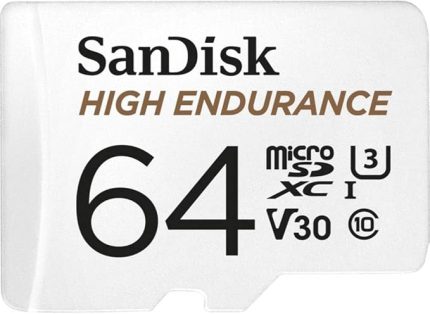 High Endurance microSDXC Hafıza Kartı 64 GB + Adaptör (Dash Camları ve Özel Güvenlik Kameraları için, 100 MB/s Okuma, Full HD ve 4K Videolar için V30)