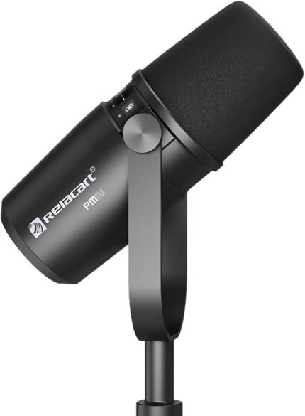 PM2 Black | Kardioid Dinamik Podcast Mikrofonu | USB-C & XLR (PC | Mac | iOS | Android Uyumlu)