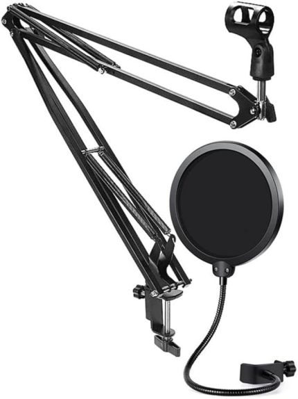 NB40 Pro Mikrofon Standı + PS-01 Pop Filter (50x50 Büyük Boy)