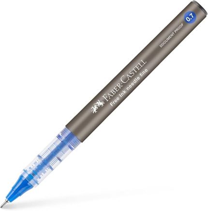 Free Ink Roller Kalem 0.7, Mavi, Silinmez Kalıcı Mürekkep, İğne Uçlu, Akıcı Yazım, Mürekkep Göstergeli