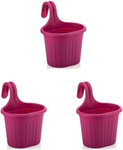 Asma Balkon Saksi Seti, 3 L, 3 Adet, Fusya