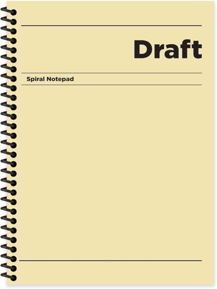 Color Kareli Sert Kapak Spiralli Draft Defter Sarı 17x24