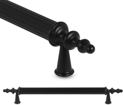 Ovacık Çekmece Dolap Kapak Kulpu Kulbu 160 mm Mat Siyah Metal Kulp (10 ADET)