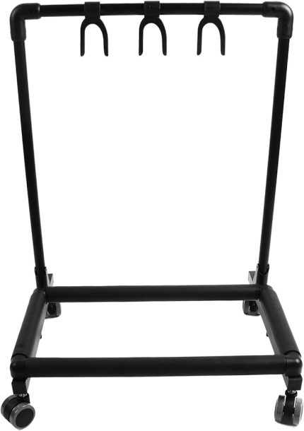 Tekerlekli Çoklu Gitar Standı - Mağazalar Için Metal Ve EVA Çoklu Gitar Ekran Tutucu - Yerden Tasarruf Sağlayan Gitar Standı Rafı (Metal+EVA)