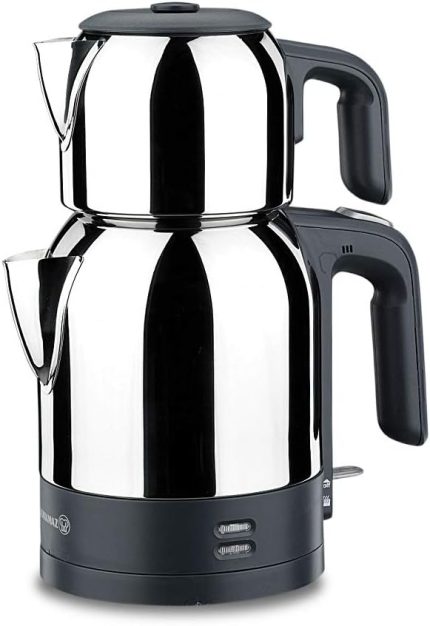 Demkolik Inox/Siyah Elektrikli Çaydanlık