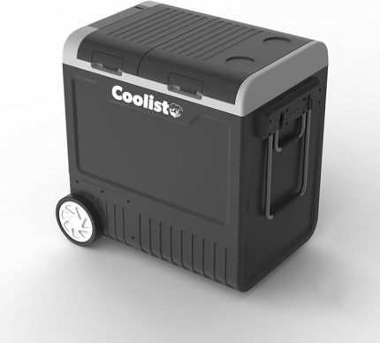 CLK65W 12/24Volt 220Volt 65 Litre Çift Bölmeli Tekerlekli Outdoor Kompresörlü Oto Buzdolabı/Dondurucu