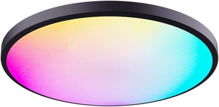 Tam Renkli Tavan Lambası Yuvarlak LED Tavan Işık Armatür Yatak Odası Oturma Odası için RF Uzaktan Kumanda ile Kademesiz Karartma