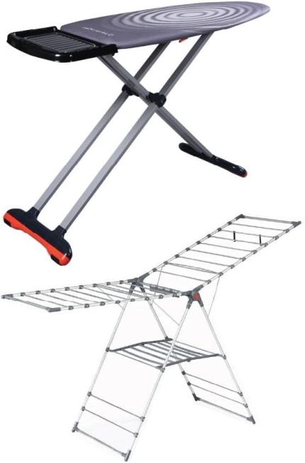 MM126 Belinda Ütü Masası MM037 Gold Alüminyum Çamaşır Kurutmalık Set