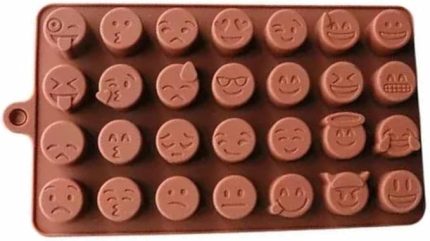 Silikon Çikolata Kalıbı Karışık Emoji (SCK-43)