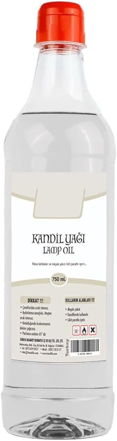 Şeffaf Kandil Yağı Kokusuz Dumansız Iç Mekan (0,75 Lt) Gaz Yağı Bambu Meşale Yakıtı