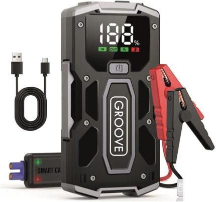 M01 18200mAh 2000A Akü Takviye Cihazı Taşınabilir Jump Starter (Powerbank+Led Lamba+LCD Ekran)