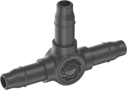 Micro-Drip sistemi T parçası 4,6 mm (3/16 inç): Dağıtıcı ve damlama borularının ayrılması için aksesuar, bükülmeden kurulum için, kolay ve esnek bağlantı teknolojisi (13211-20)